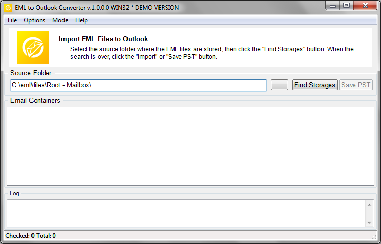 Run the EML to Outlook Converter tool